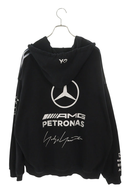 Y-3 Collaboration Logo Zip-Up Hoodie Black Size XL