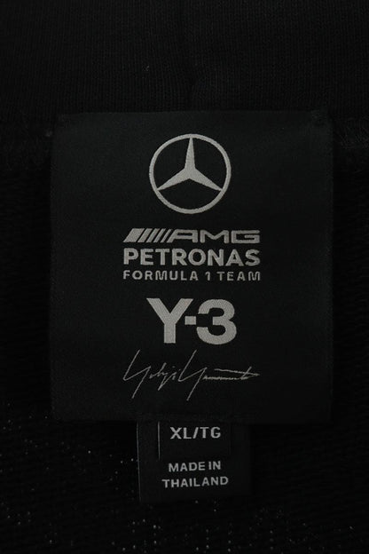 Y-3 Collaboration Logo Zip-Up Hoodie Black Size XL