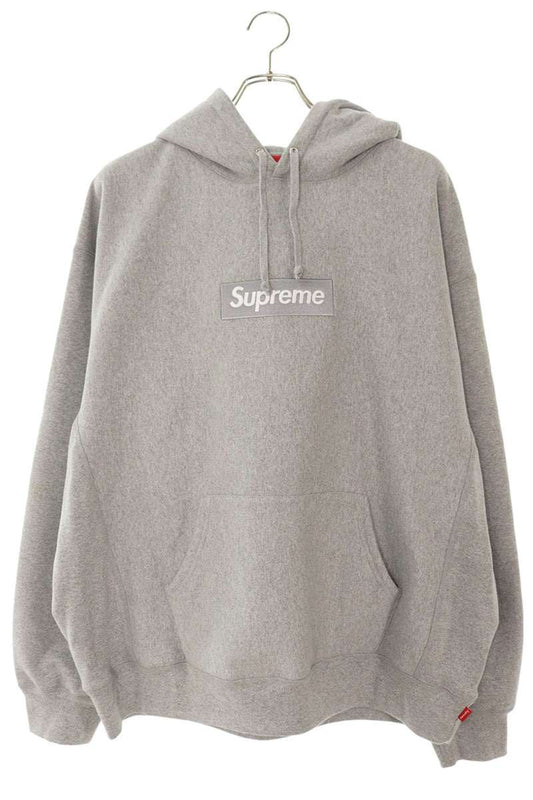 SUPREME 24AW Box Logo Hooded Sweatshirt Gray Size XL