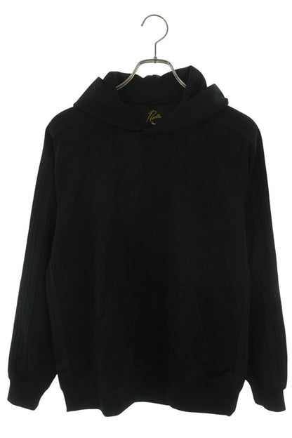 Needles Logo Embroidered Polyester Hoodie Black Size S