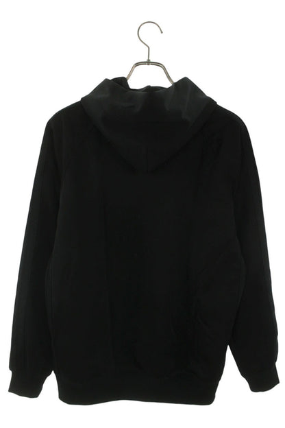 Needles Logo Embroidered Polyester Hoodie Black Size S