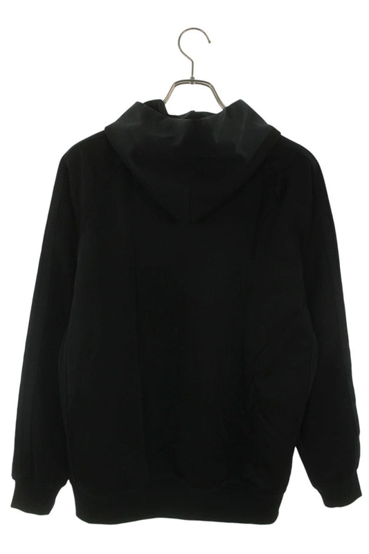Needles Logo Embroidered Polyester Hoodie Black Size S