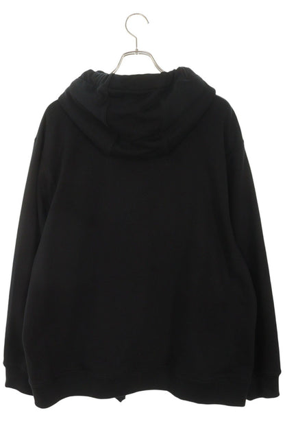 Burberry Scarf Detail Cotton Hoodie Black Size L