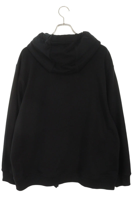 Burberry Scarf Detail Cotton Hoodie Black Size L
