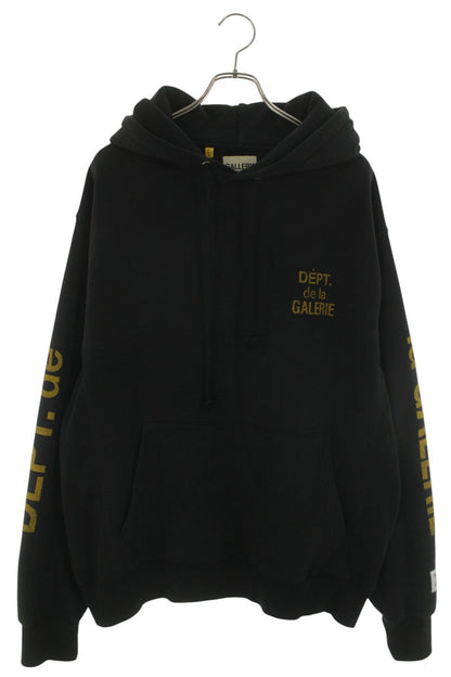 GALLERY DEPT Logo Print Cotton Hoodie Black Size XL