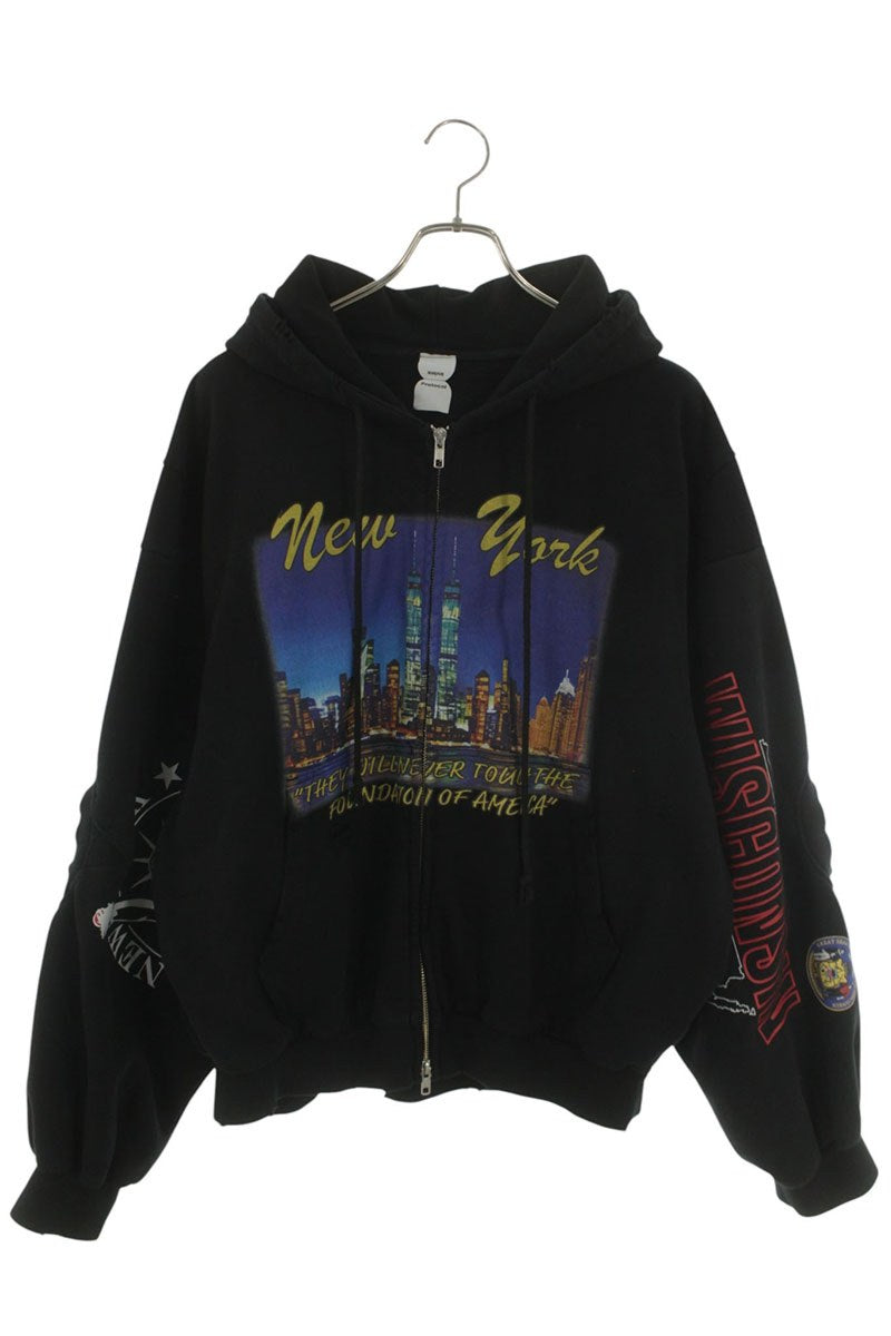 Protocol Index Graphic Print Zip Hoodie Black Size M