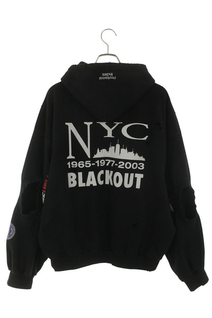 Protocol Index Graphic Print Zip Hoodie Black Size M