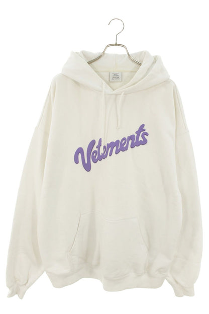 VETEMENTS Logo Print Hoodie White Size M