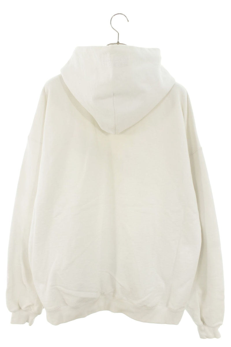 VETEMENTS Logo Print Hoodie White Size M
