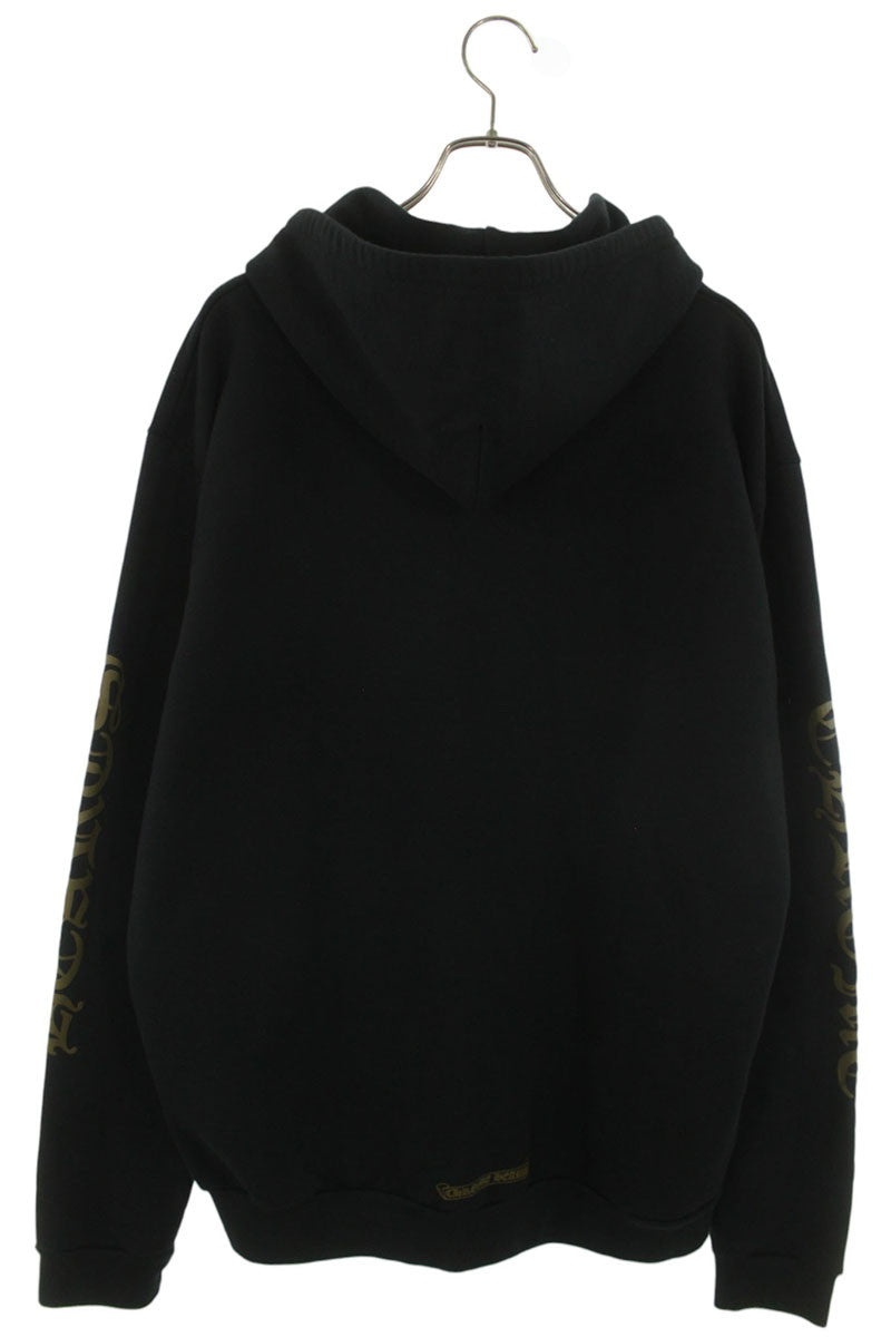 Chrome Hearts Sleeve Logo Print Zip Hoodie Size L