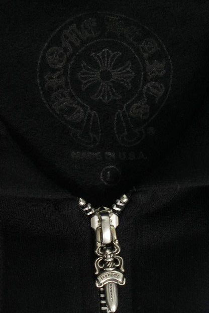 Chrome Hearts Sleeve Logo Print Zip Hoodie Size L