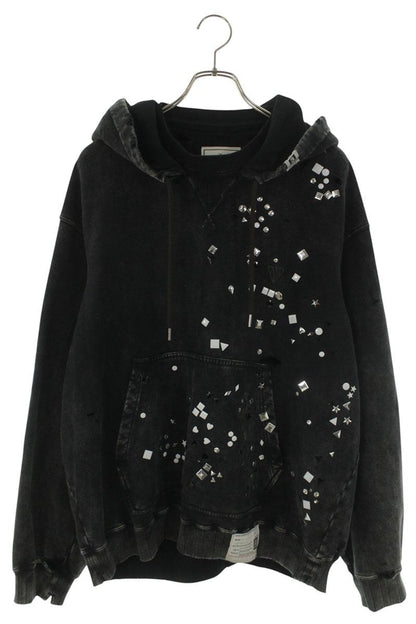 MIHARAYASUHIRO Damaged Sticker Hoodie Black Size S