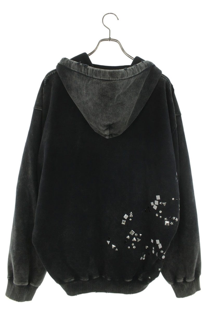 MIHARAYASUHIRO Damaged Sticker Hoodie Black Size S