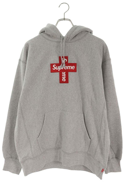 SUPREME 20AW Cross Box Logo Hoodie Gray Size L