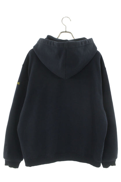 CELINE Triomphe Embroidered Pullover Hoodie Navy Size L