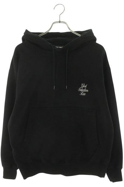 GOD SELECTION XXX Logo Embroidery Cotton Hoodie Black Size L