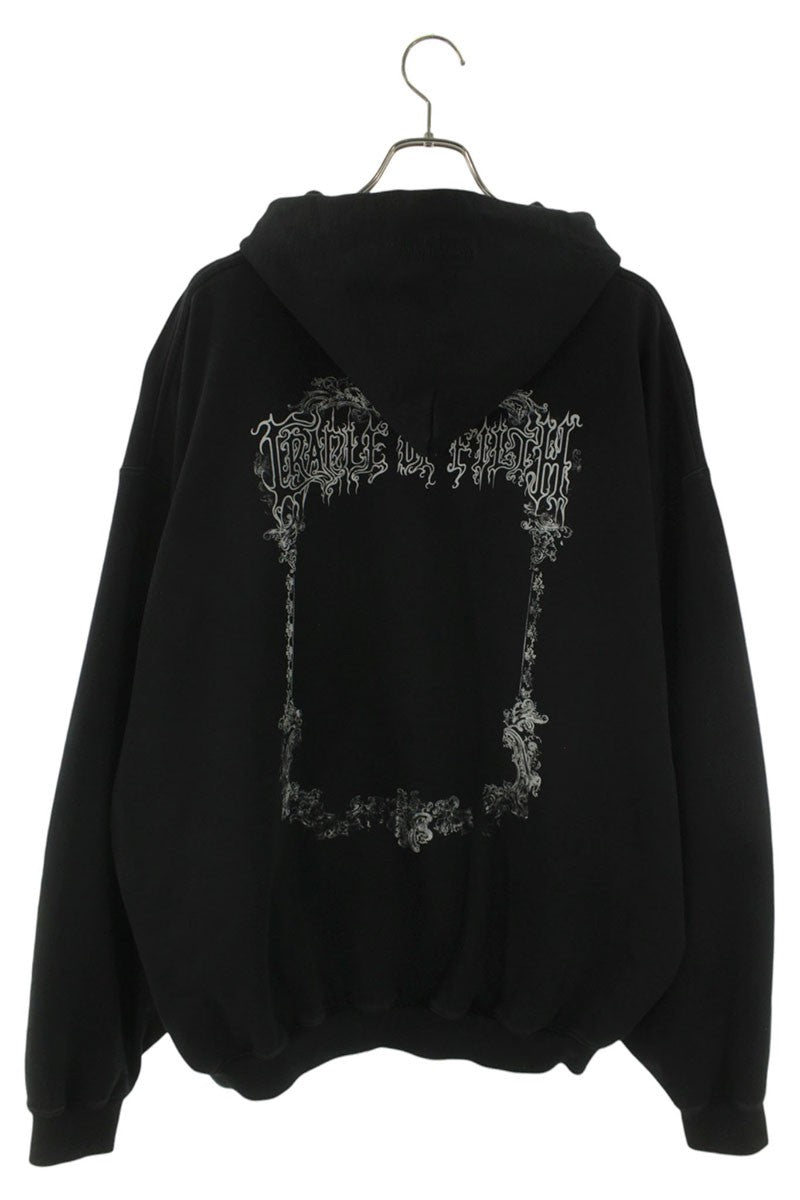 VETEMENTS COF Zip-Up Hoodie Black Size S