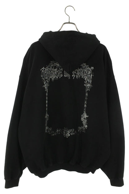 VETEMENTS COF Zip-Up Hoodie Black Size S