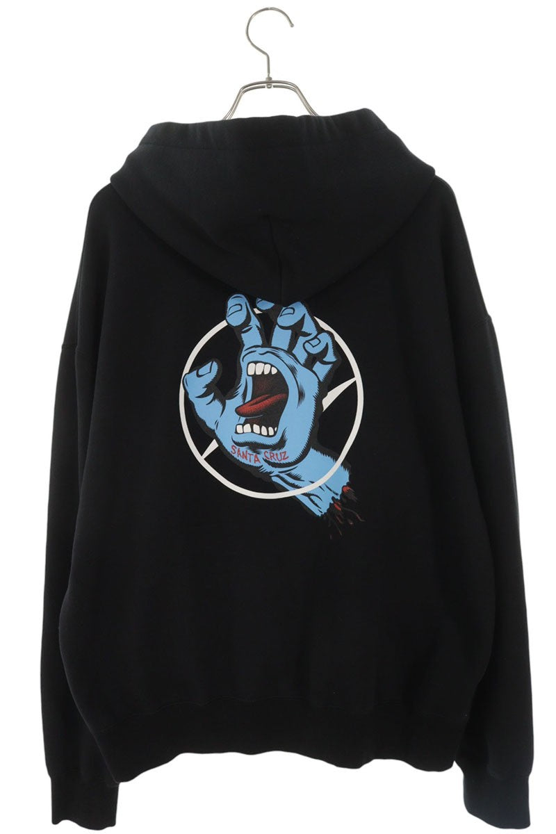 SEQUEL 25AW Santa Cruz Pullover Hoodie Black Size L