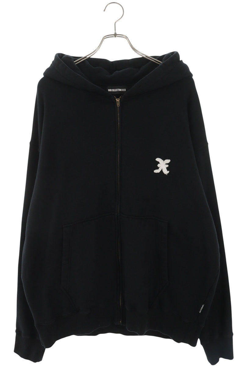 GOD SELECTION XXX X Patch Zip Hoodie Black Size XL