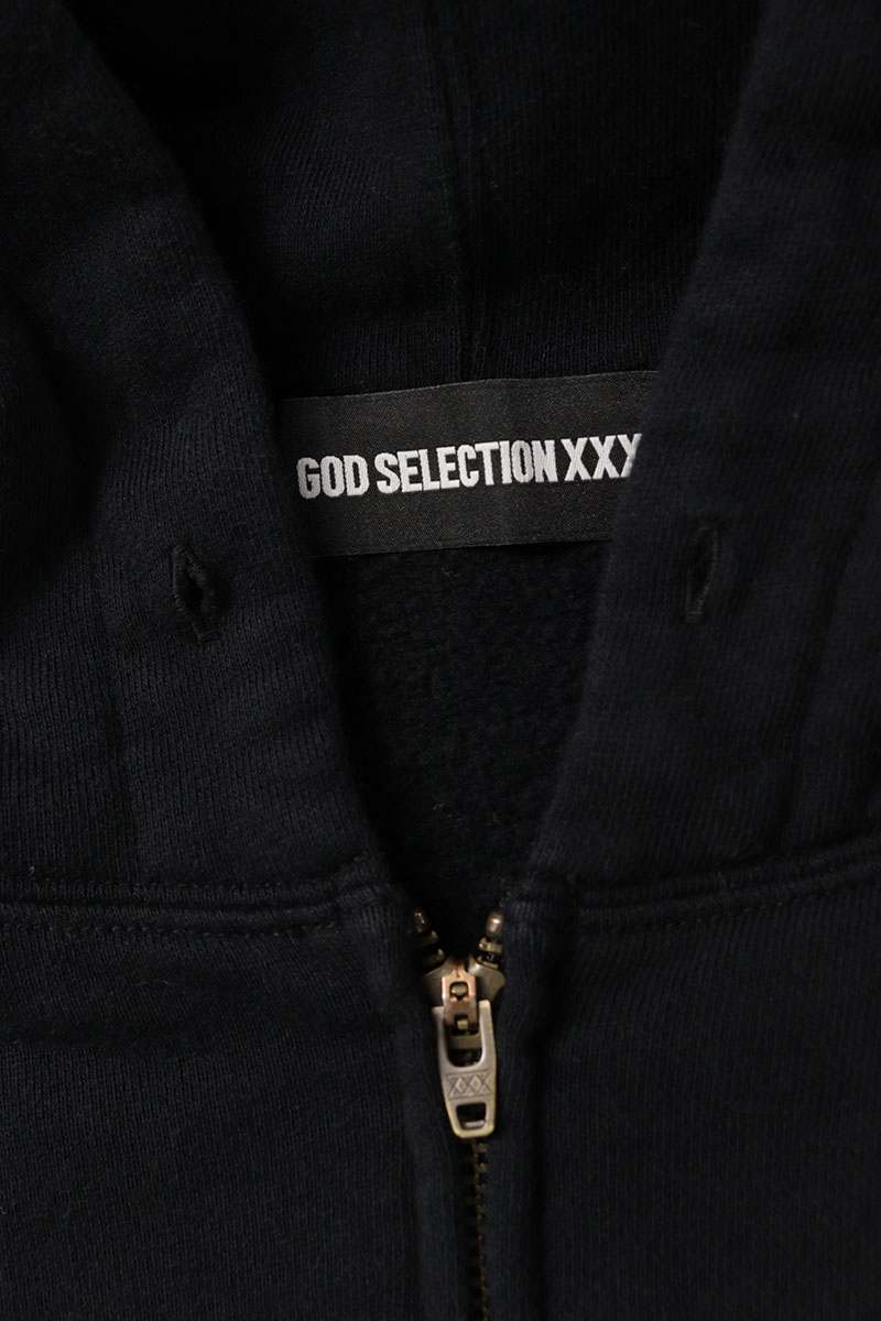 GOD SELECTION XXX X Patch Zip Hoodie Black Size XL
