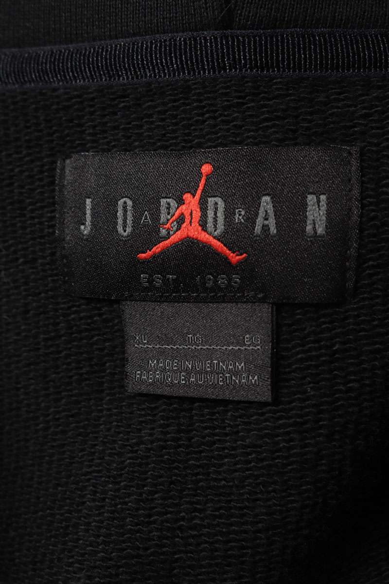 fragment design Jordan Print Hoodie Black Cotton Size XL