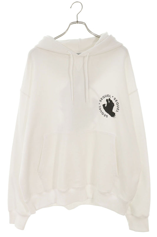 SEQUEL 25AW Santa Cruz Pullover Hoodie White Cotton Size L