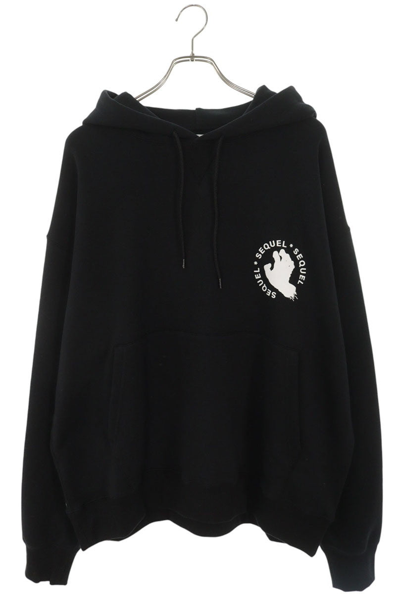 SEQUEL 25AW Santa Cruz Pullover Hoodie Black Cotton Size L