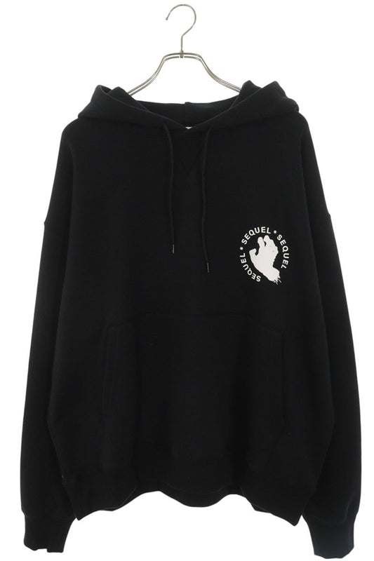 SEQUEL 25AW Santa Cruz Pullover Hoodie Black Cotton Size L