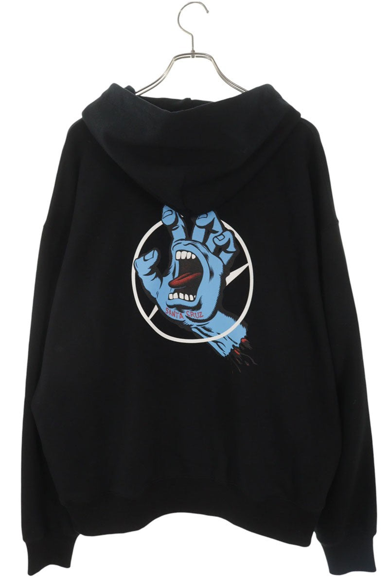 SEQUEL 25AW Santa Cruz Pullover Hoodie Black Cotton Size L