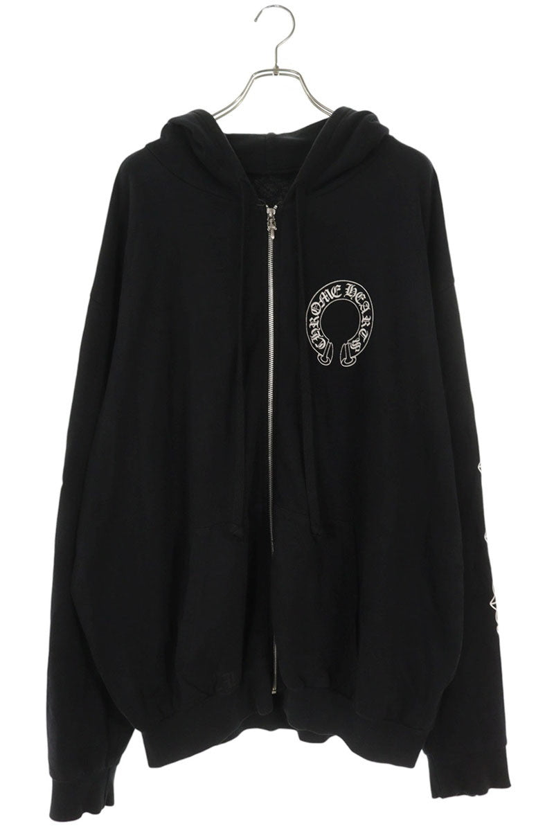 Chrome Hearts Floral Horseshoe Zip Hoodie Size XXL