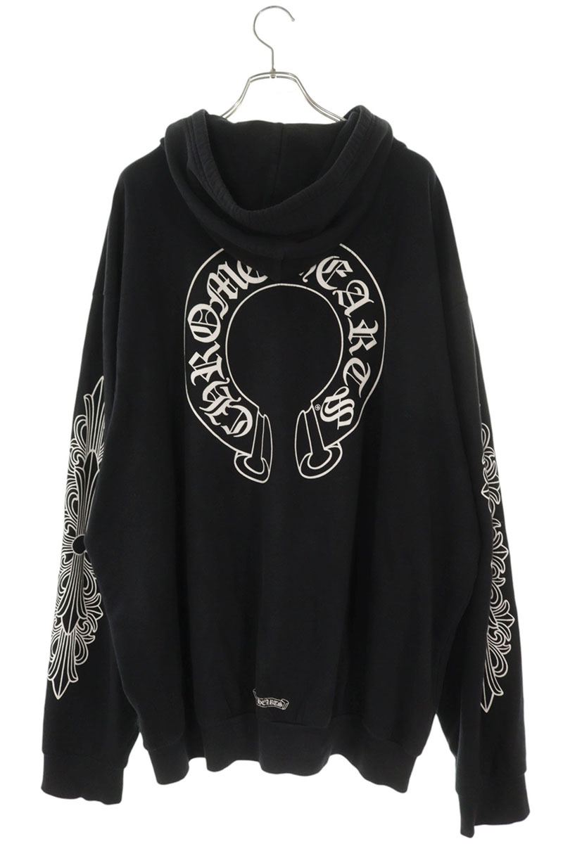 Chrome Hearts Floral Horseshoe Zip Hoodie Size XXL