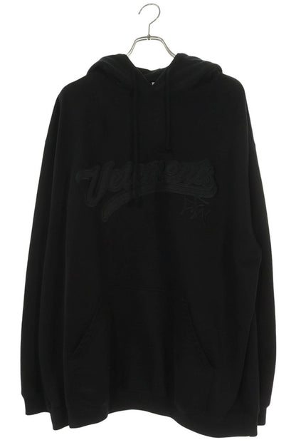 VETEMENTS UAH21TR541 Logo Embroidered Hoodie Black Size M