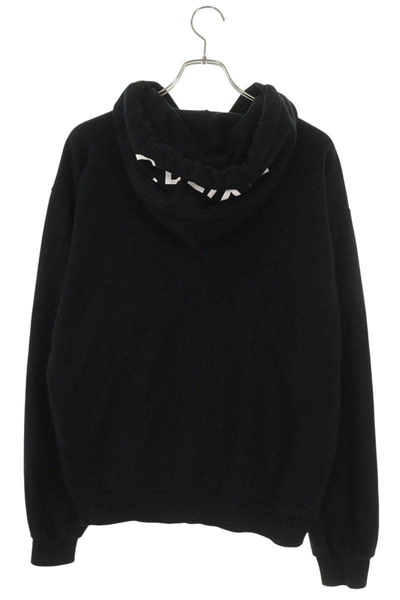 CELINE Hood Logo Zip-Up Hoodie Black Size L