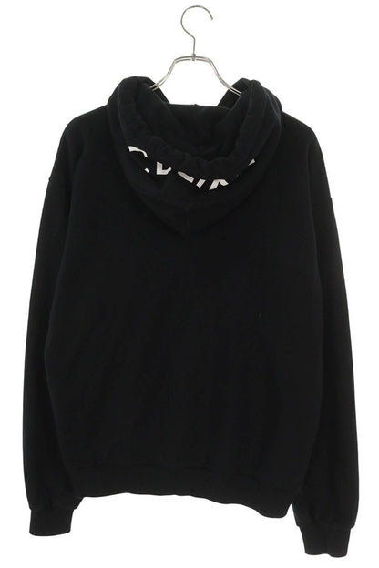 CELINE Hood Logo Zip-Up Hoodie Black Size L