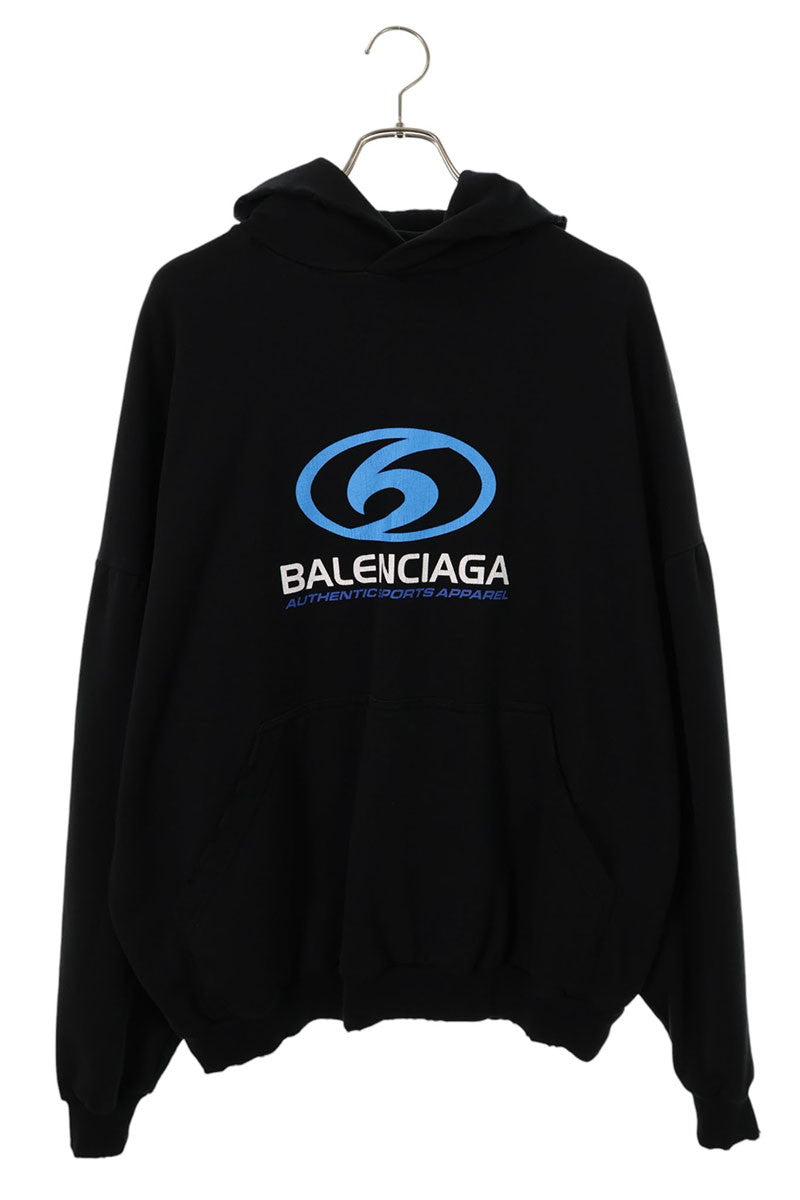 BALENCIAGA 24SS Distressed Round Hoodie Black Size XS