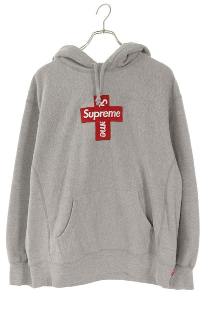 SUPREME 20AW Cross Box Logo Hoodie Gray Size M