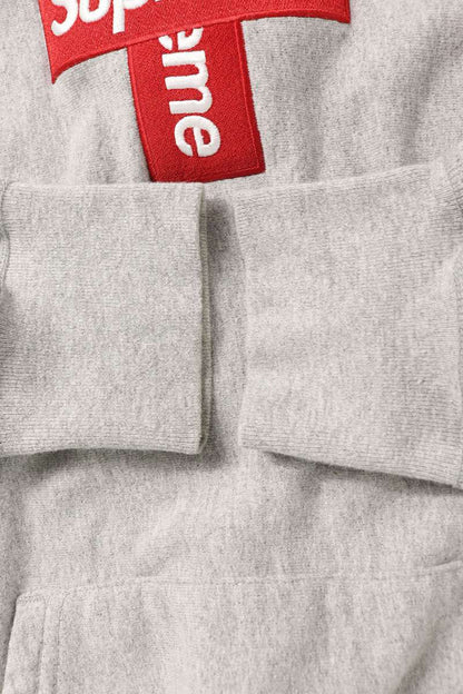 SUPREME 20AW Cross Box Logo Hoodie Gray Size M
