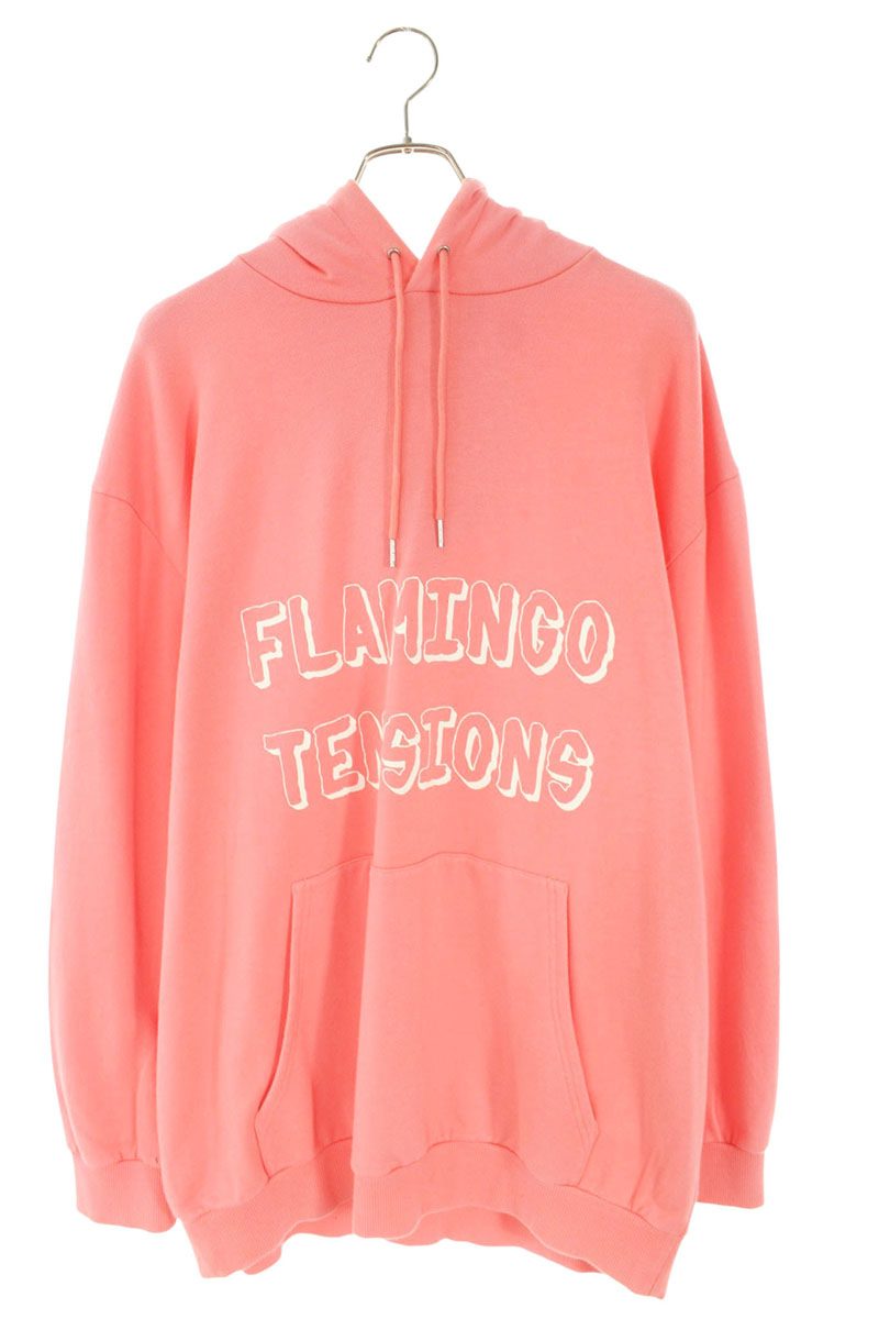 CELINE Flamingo Hoodie Pink Cotton Size XS