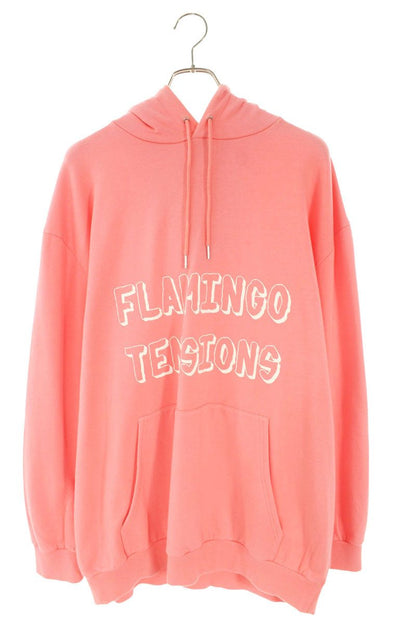 CELINE Flamingo Hoodie Pink Cotton Size XS