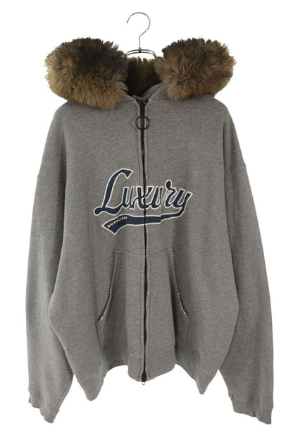 BALENCIAGA 25AW Luxury Script Oversized Zip Hoodie Size S
