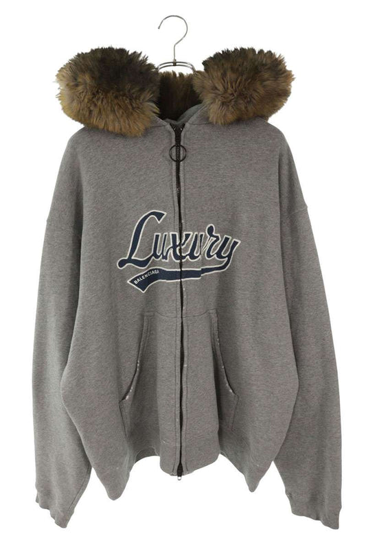BALENCIAGA 25AW Luxury Script Oversized Zip Hoodie Size S