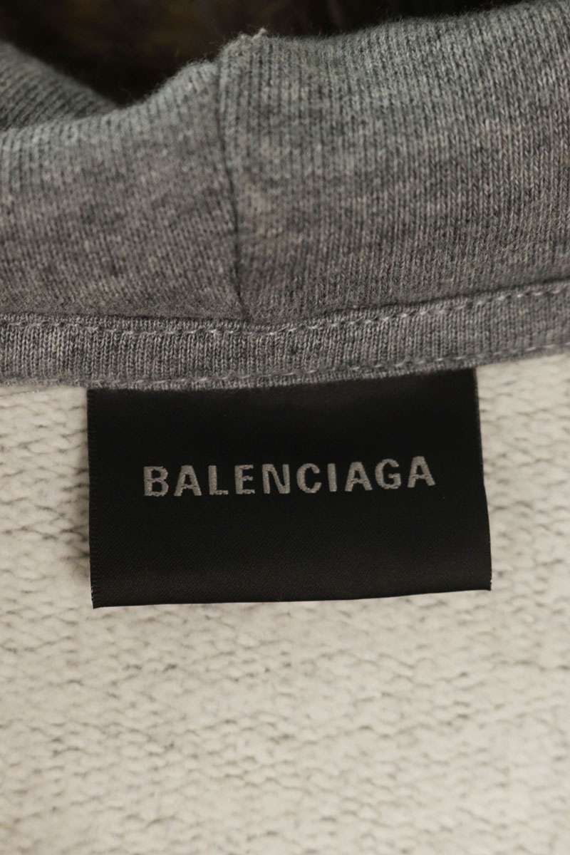 BALENCIAGA 25AW Luxury Script Oversized Zip Hoodie Size S