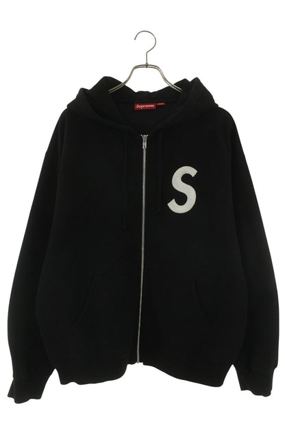 SUPREME 25AW S Logo Zip Up Hoodie Black Size L