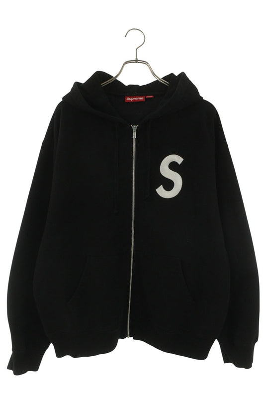 SUPREME 25AW S Logo Zip Up Hoodie Black Size L