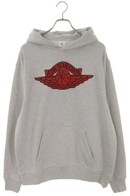SAINT MICHAEL 26SS x JORDAN Wing Logo Hoodie Grey/Red Size S