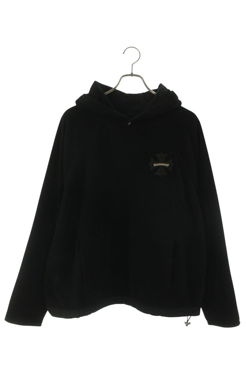 Chrome Hearts CH Plus Patch Fleece Hoodie Black Size L