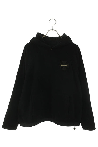 Chrome Hearts CH Plus Patch Fleece Hoodie Black Size L