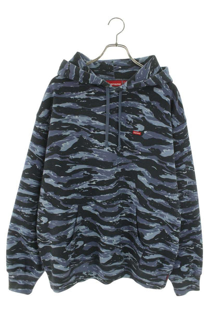 SUPREME FW24 Small Box Camo Pullover Hoodie Blue Size L