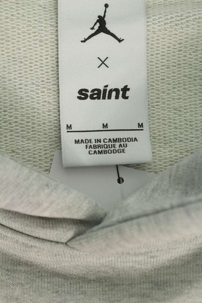 SAINT MICHAEL 26SS x JORDAN Wing Logo Hoodie Grey/Red Size M